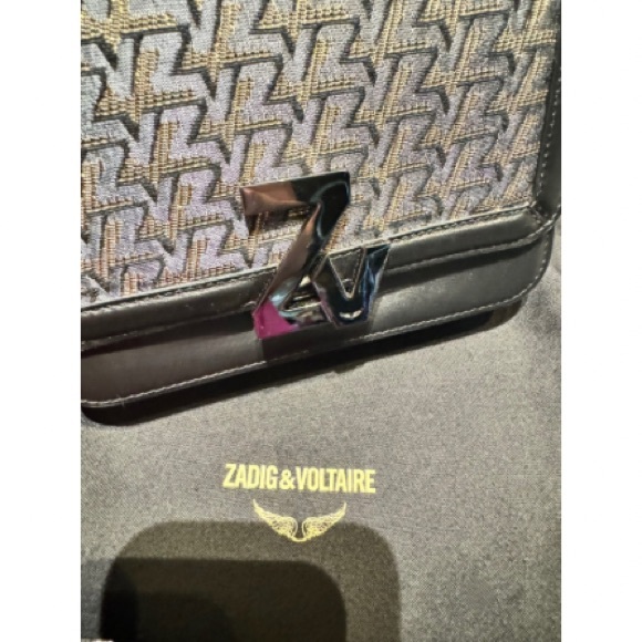 Zadig & Voltaire Black and Gold Bag - Picture 1 of 5